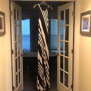 Black and white maxi dress